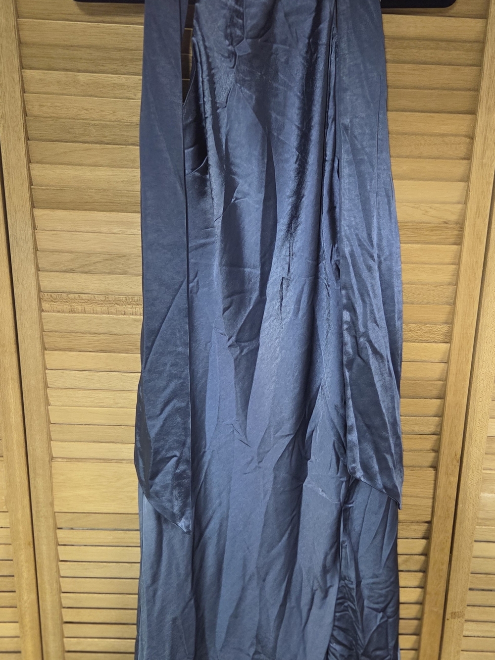 LULUS Satin Maxi Dress | Navy Blue | Size Small